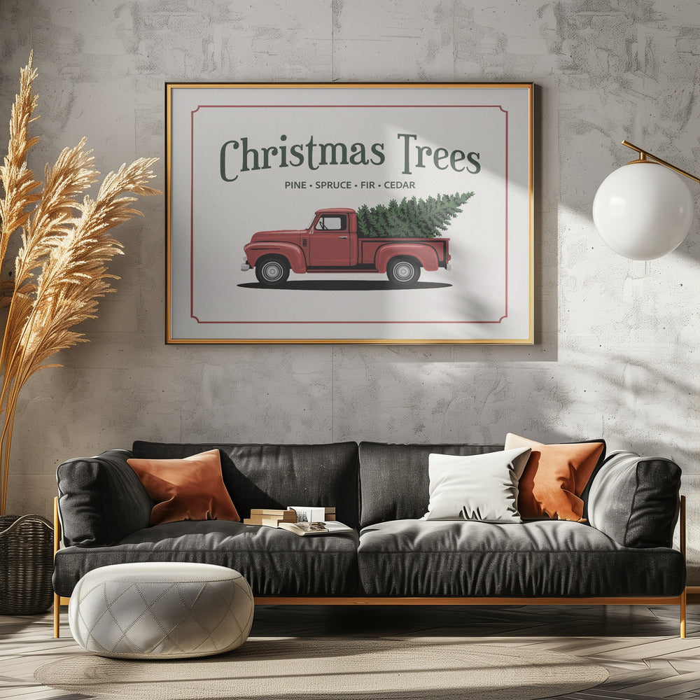 Christmas Trees - Poster / Art Print - interiör