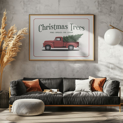 Christmas Trees - Poster / Art Print - interiör
