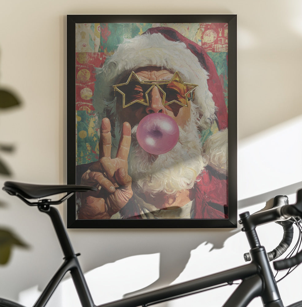 The Cheerful Santa Claus - Poster / Art Print - interiör