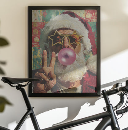 The Cheerful Santa Claus - Poster / Art Print - interiör