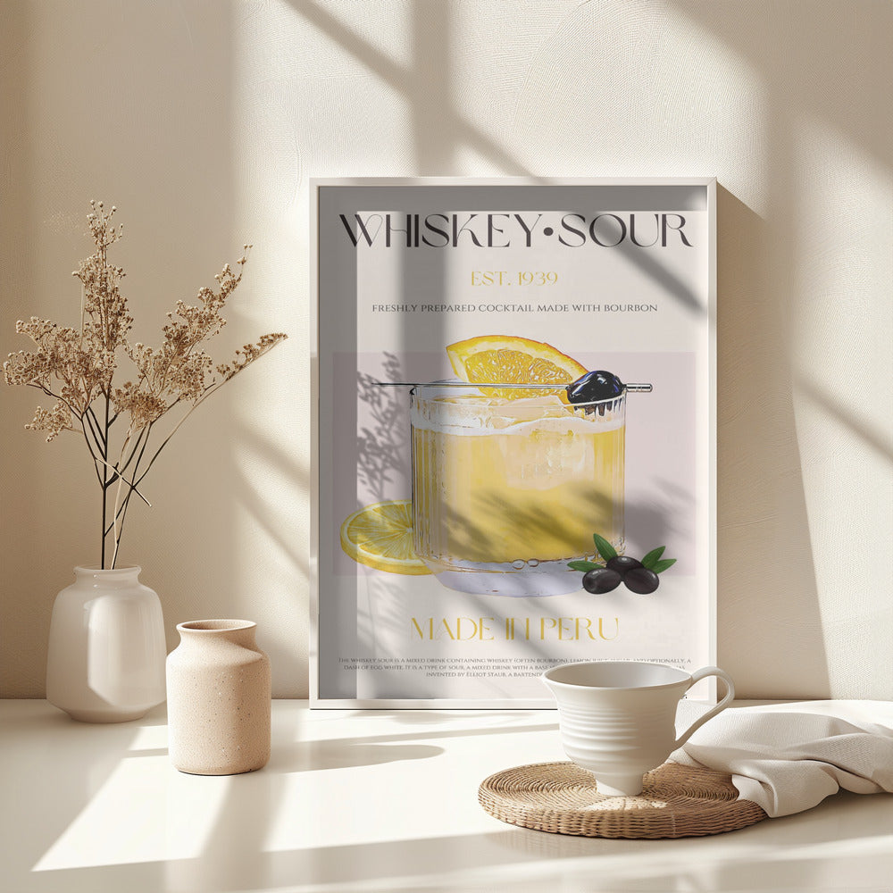 Whiskey sour print - Poster / Art Print - interiör