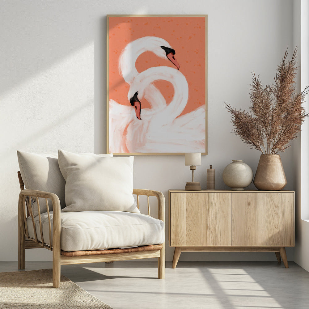 Swans - Poster / Art Print - interiör