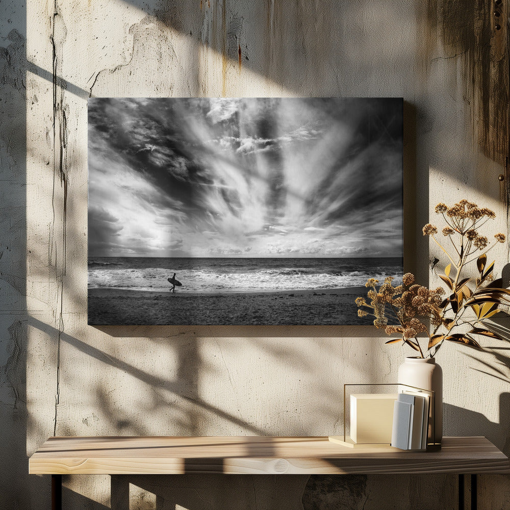 The loneliness of a surfer - Poster / Art Print - interiör