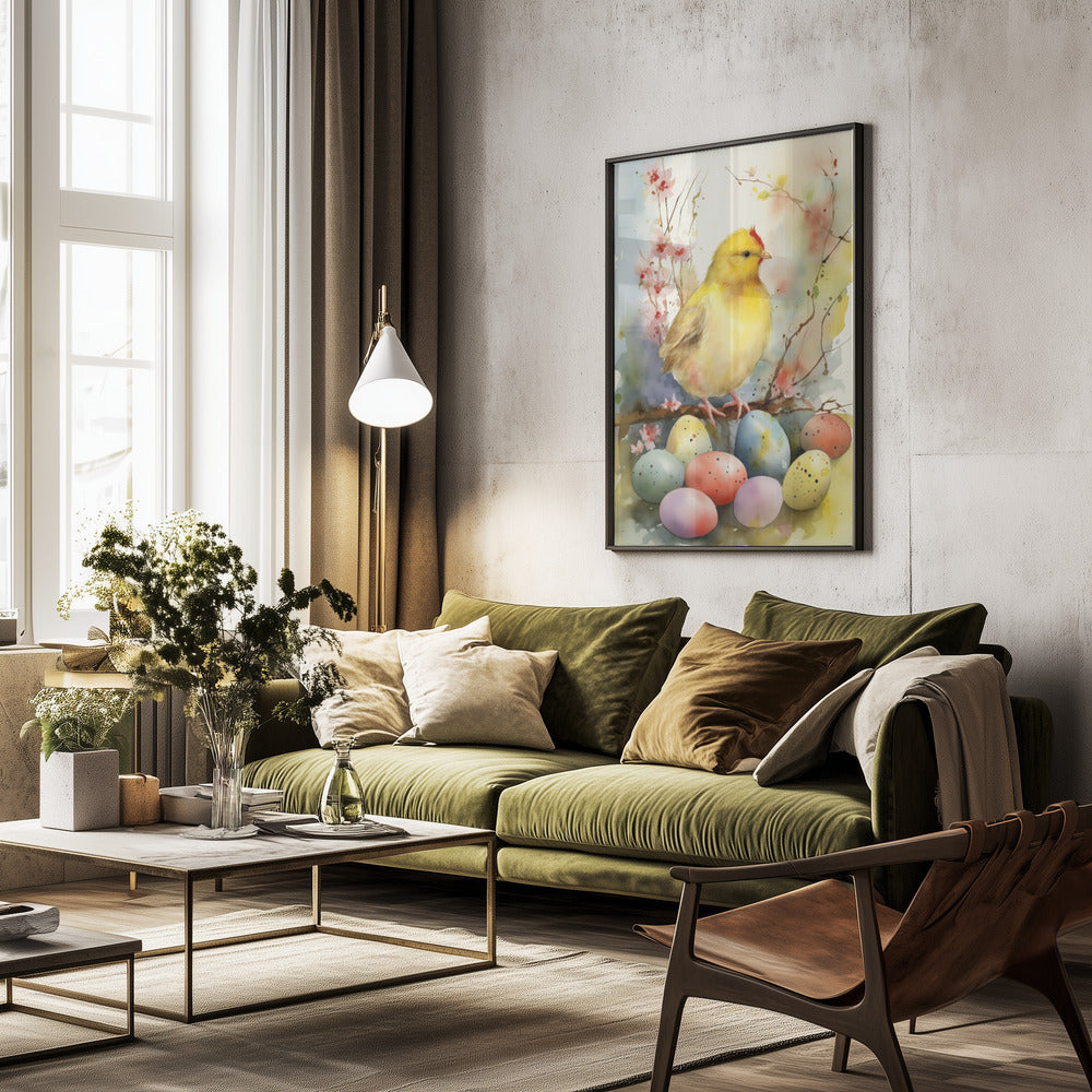 Happy Easter No 2 - Poster / Art Print - interiör