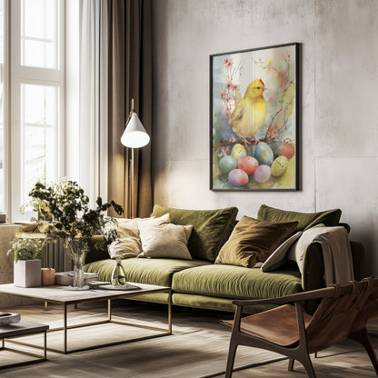 Happy Easter No 2 - Poster / Art Print - interiör