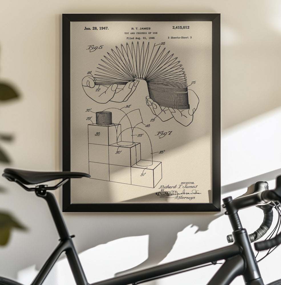 Toy and Process of Use Patent 1947 - Poster / Art Print - interiör