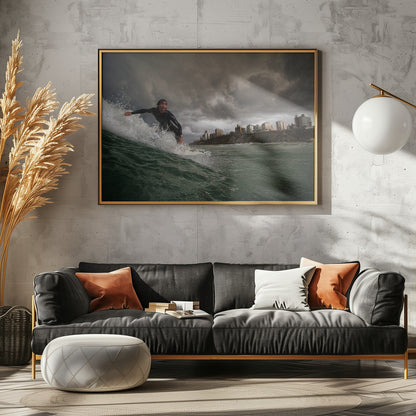 Apocalyptic Surfer - Poster / Art Print - interiör