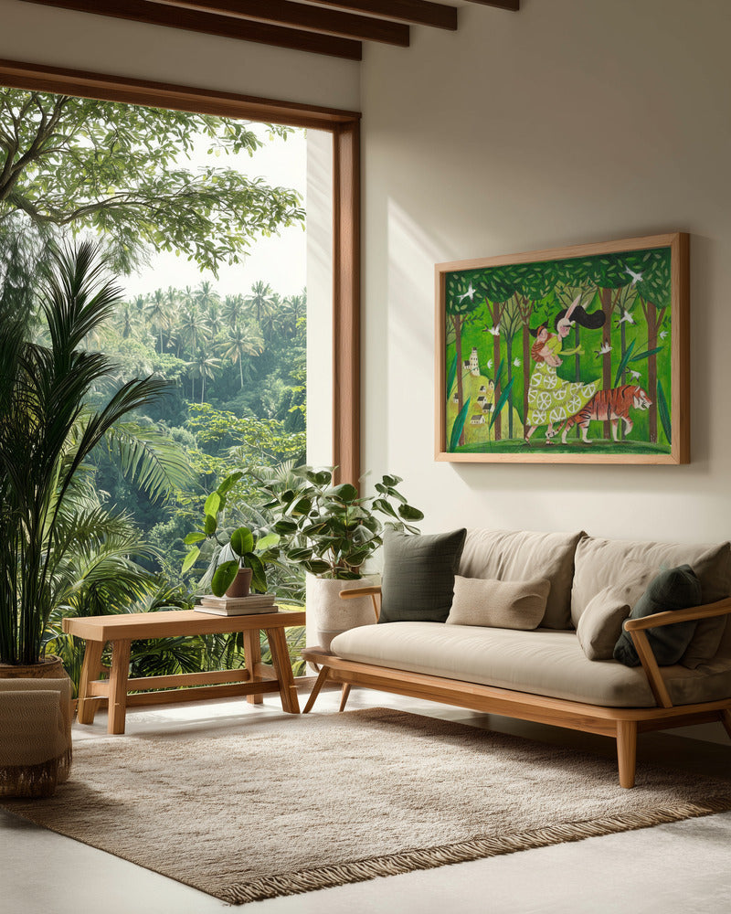 Walking through the woods - Poster / Art Print - interiör