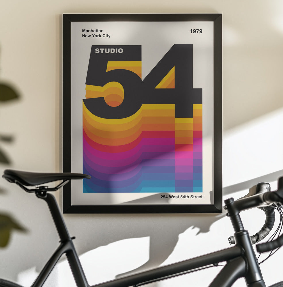 Studio 54 Retro Design - Poster / Art Print - interiör