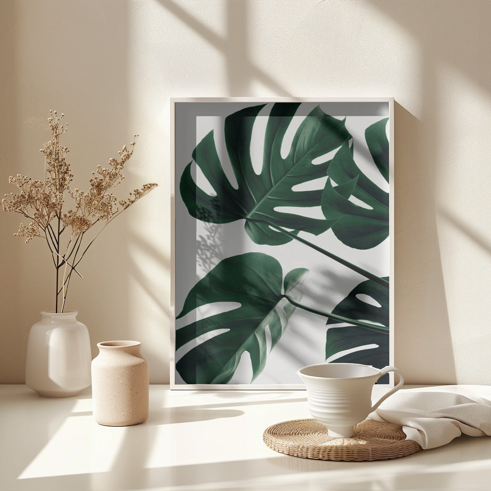 Monstera Natural 43 - Poster / Art Print - interiör