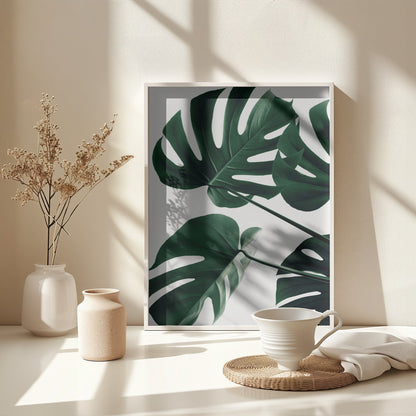 Monstera Natural 43 - Poster / Art Print - interiör