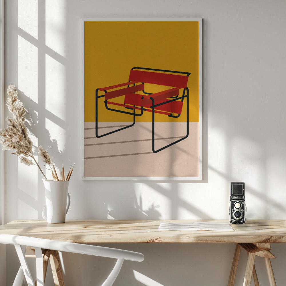 Wassily Chair Marcel Breuer - Poster / Art Print - interiör