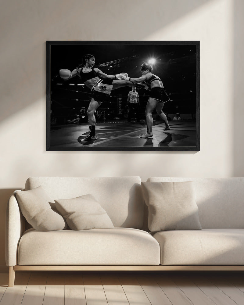 Kickboxing fighting - Poster / Art Print - interiör
