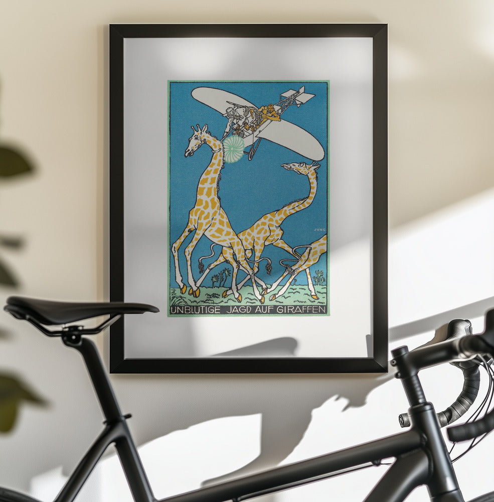 Bloodless Giraffe Hunt - Poster / Art Print - interiör
