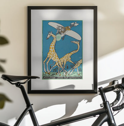 Bloodless Giraffe Hunt - Poster / Art Print - interiör