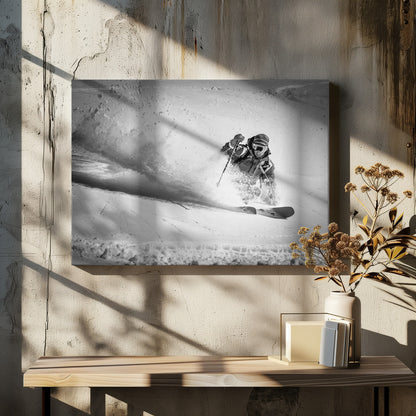 Henri making a powder turn... - Poster / Art Print - interiör