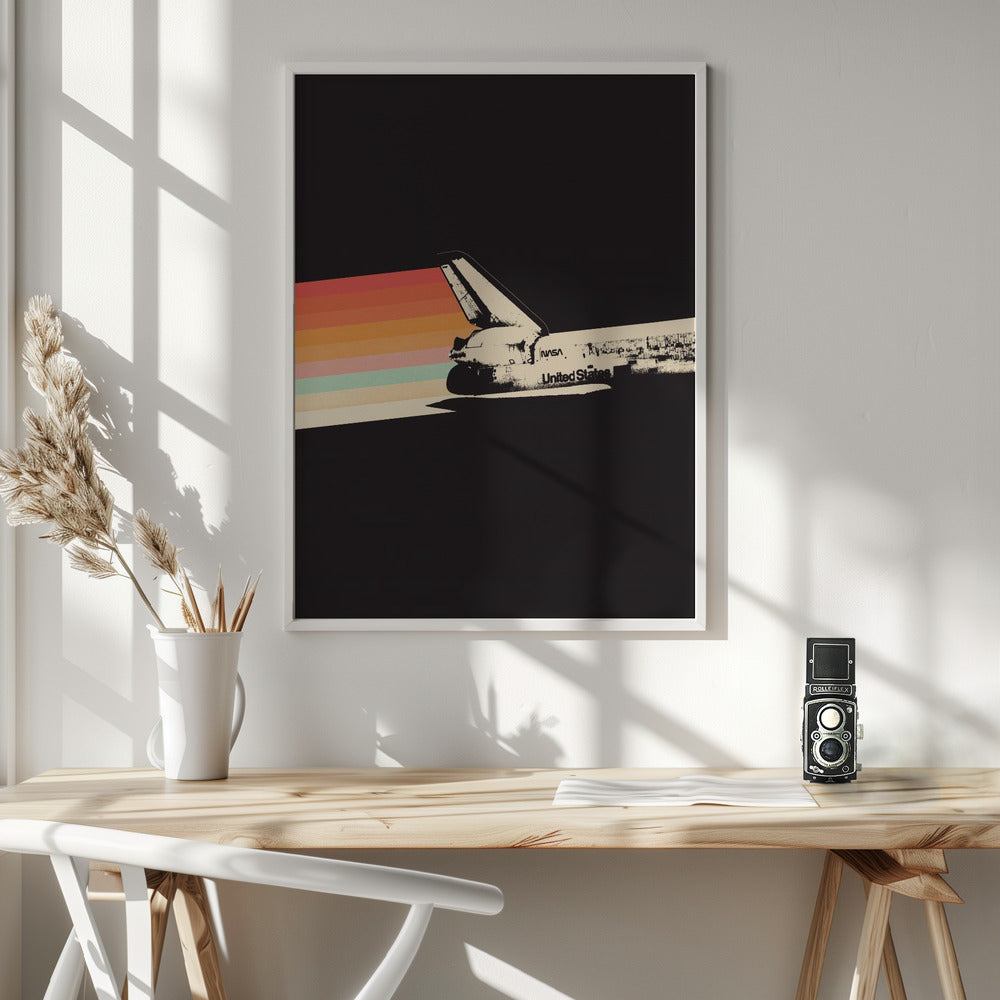 Space Ship Rainbow - Poster / Art Print - interiör