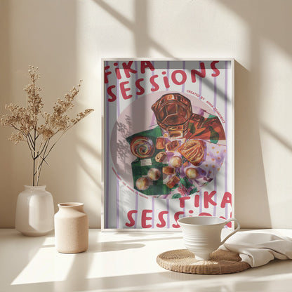 Amber and Green - Poster / Art Print - interiör