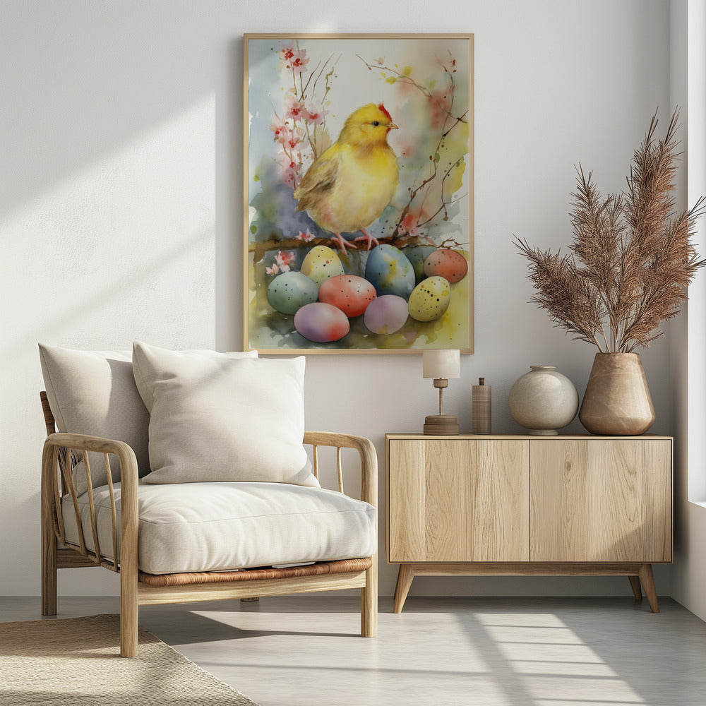 Happy Easter No 2 - Poster / Art Print - interiör