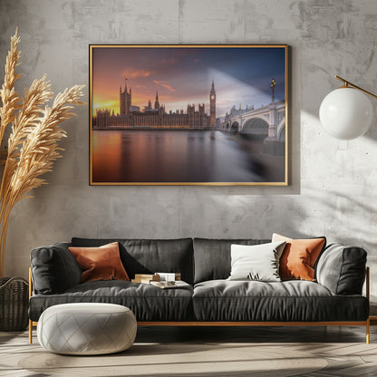 London Palace of Westminster Sunset - Poster / Art Print - interiör