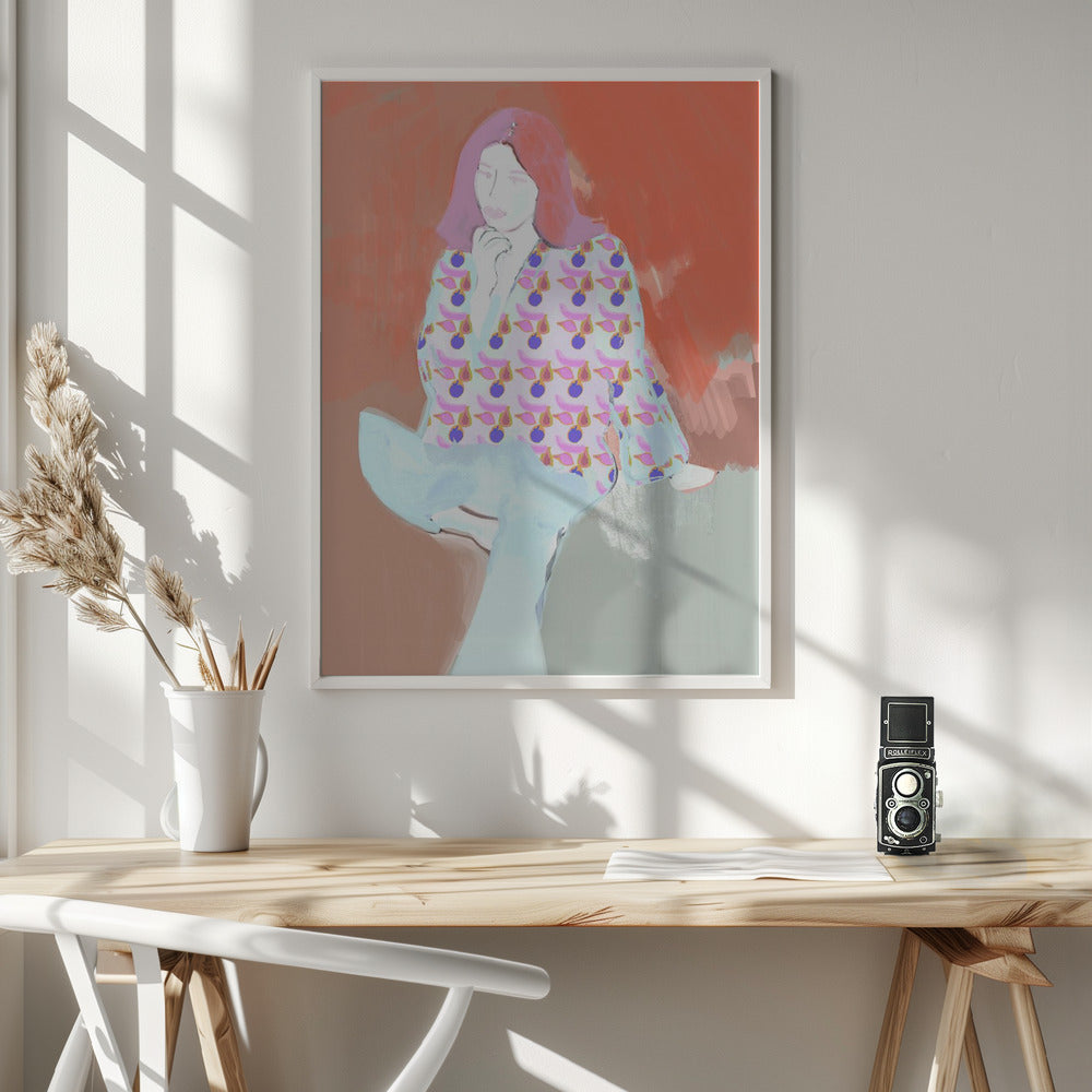 Pyjama Woman 2 - Poster / Art Print - interiör