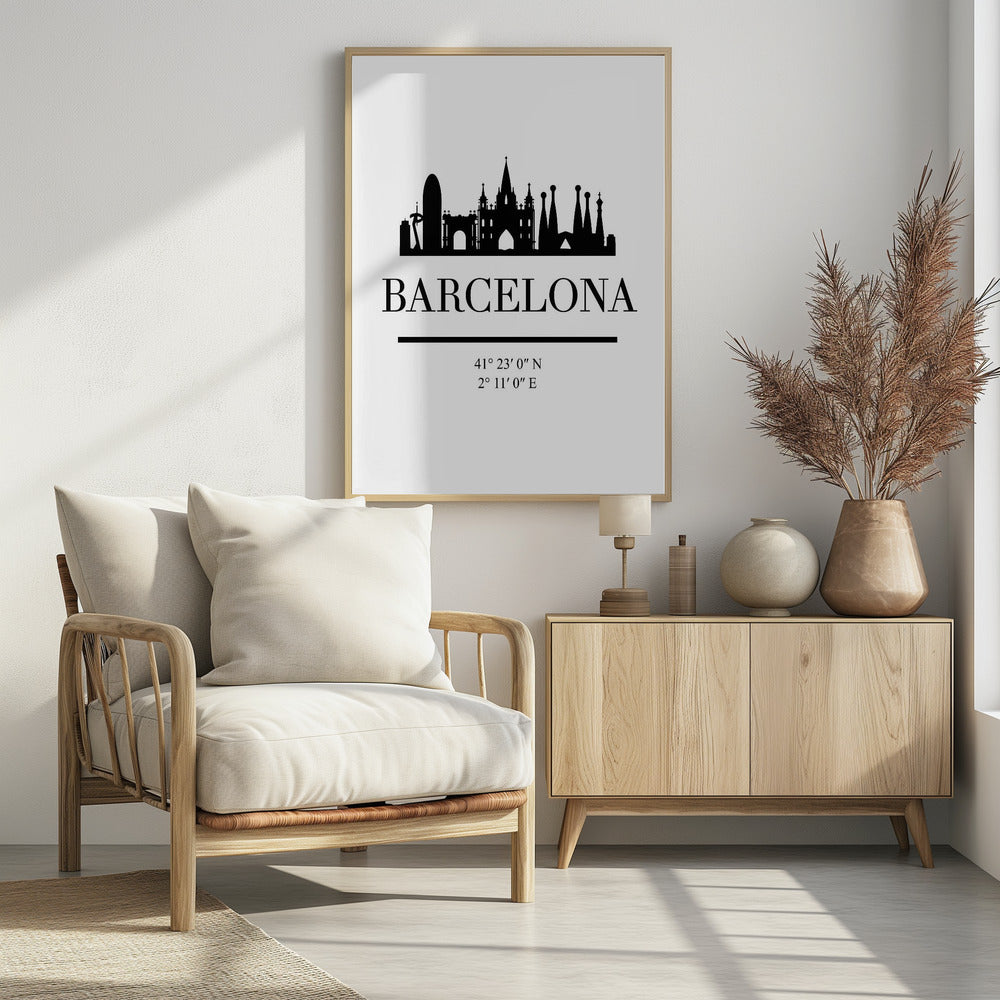 Black Skyline 09 - Poster / Art Print - interiör