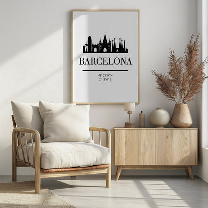 Black Skyline 09 - Poster / Art Print - interiör