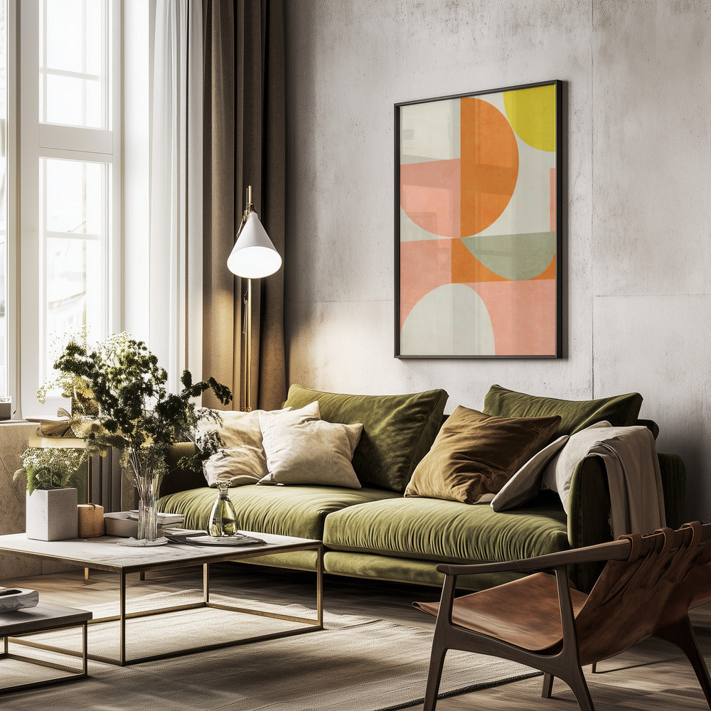 Summer Circles22 3 V - Poster / Art Print - interiör