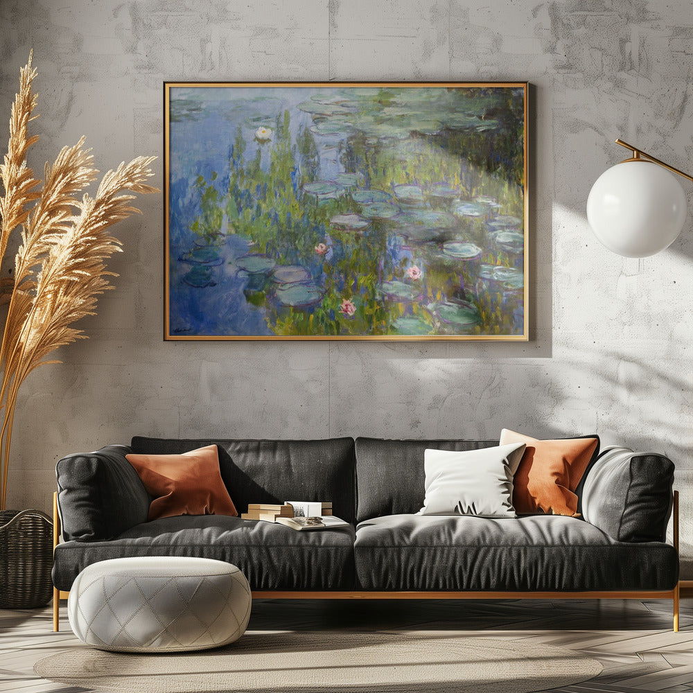 Claude Monet's Water Lilies (1915) - Poster / Art Print - interiör
