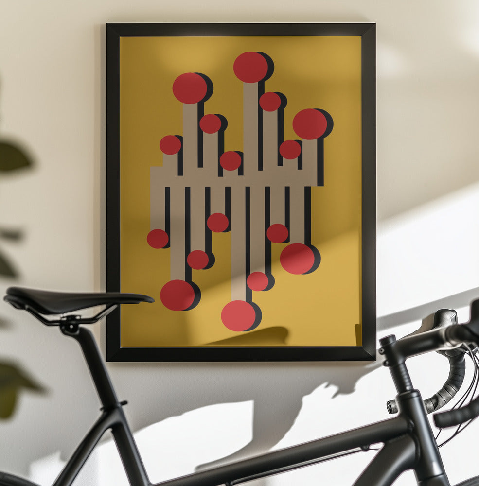 The 1968 Telephonist Mustard - Poster / Art Print - interiör