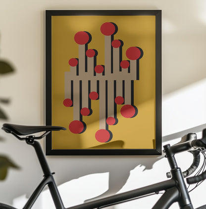 The 1968 Telephonist Mustard - Poster / Art Print - interiör
