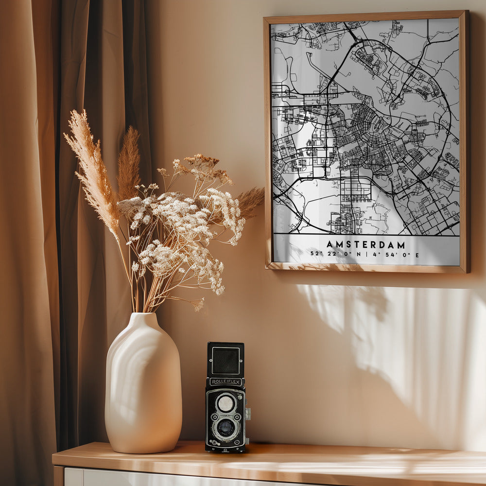 Black Maps 03 - Poster / Art Print - interiör