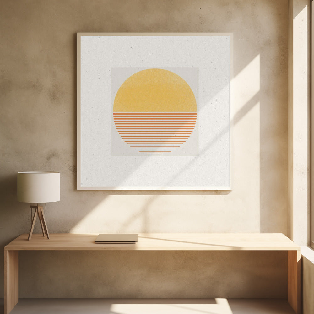 Retro Sunset No.1 - Poster / Art Print - interiör
