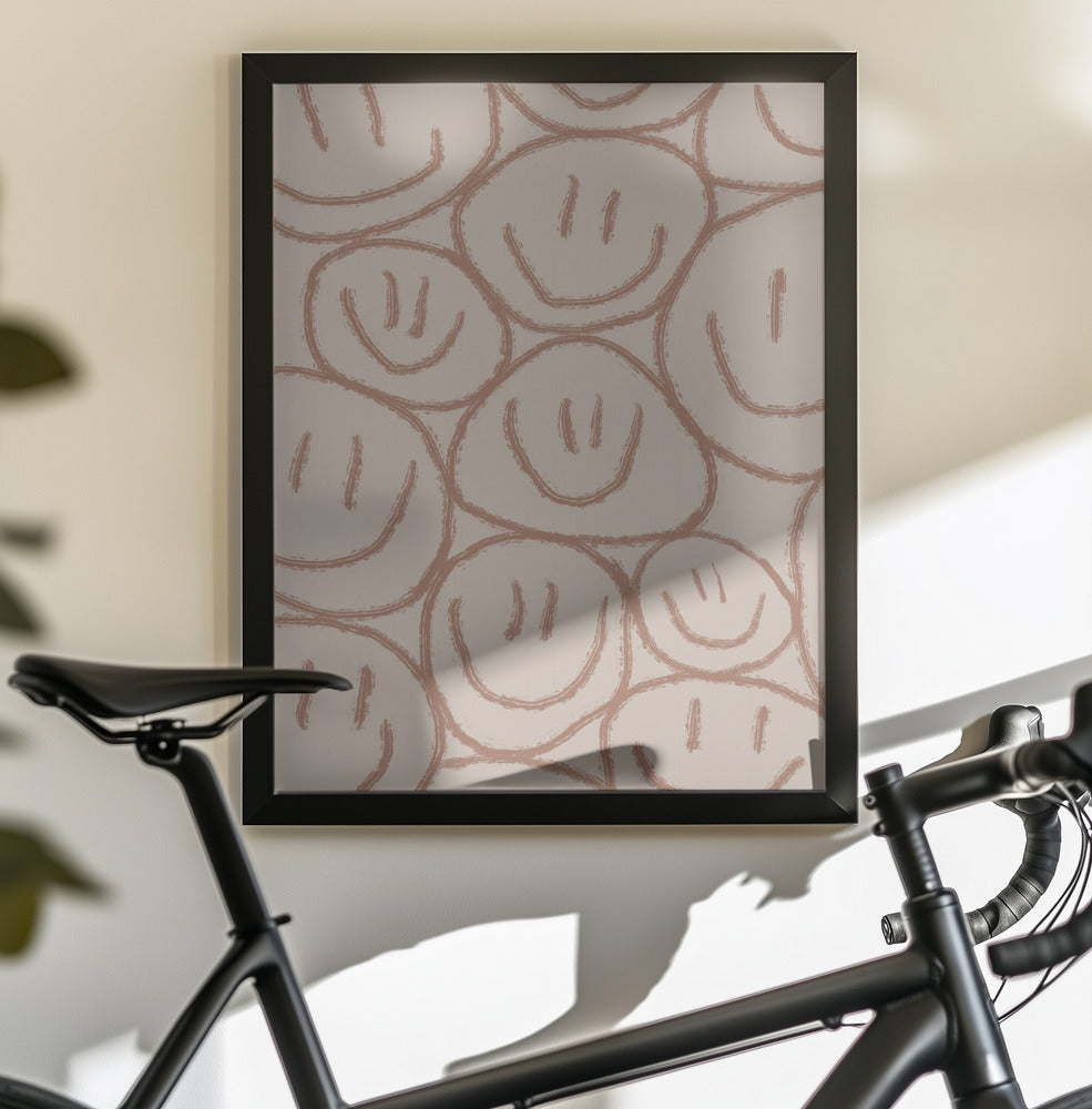 Many Smiles Brown - Poster / Art Print - interiör