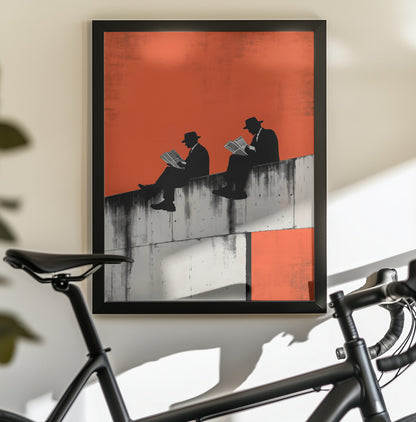 Wall of Reading - Poster / Art Print - interiör