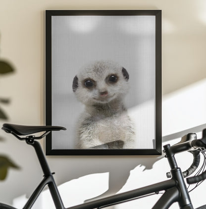 Peekaboo Baby Meerkat - Poster / Art Print - interiör