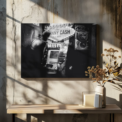 HELLO I'm JOHNNY CASH - Poster / Art Print - interiör