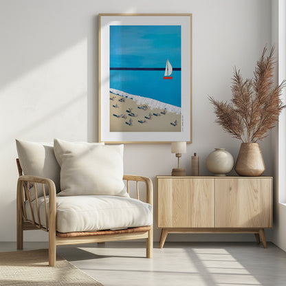 Minimalist Beach Day - Poster / Art Print - interiör