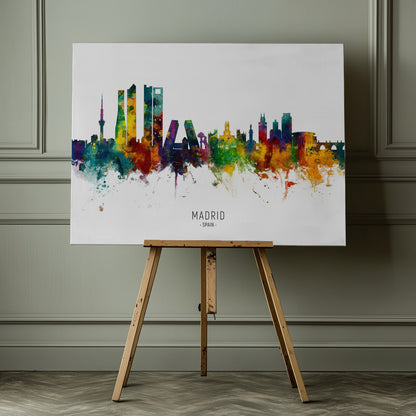Madrid Spain Skyline - Poster / Art Print - interiör