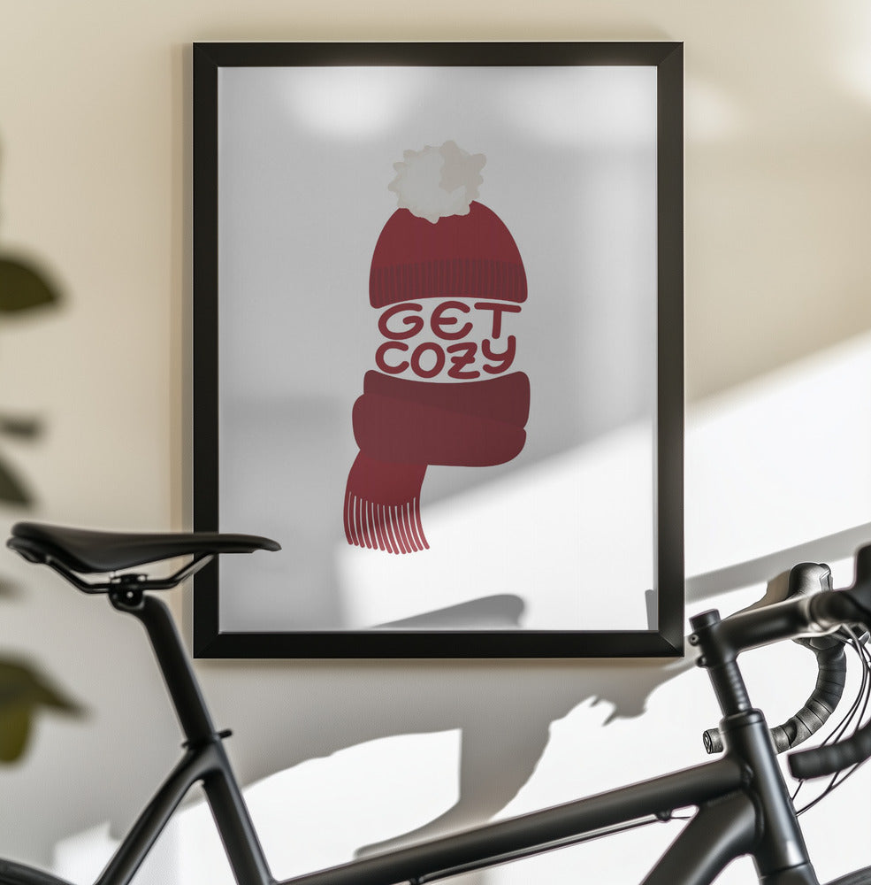 Get cozy (red) - Poster / Art Print - interiör