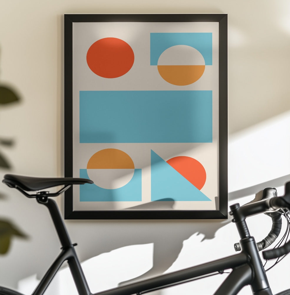 Bright Minimal Shapes Series #2 - Poster / Art Print - interiör
