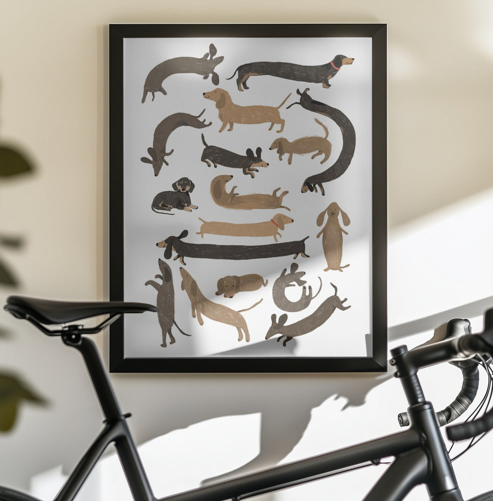 Dachshund Print - Poster / Art Print - interiör