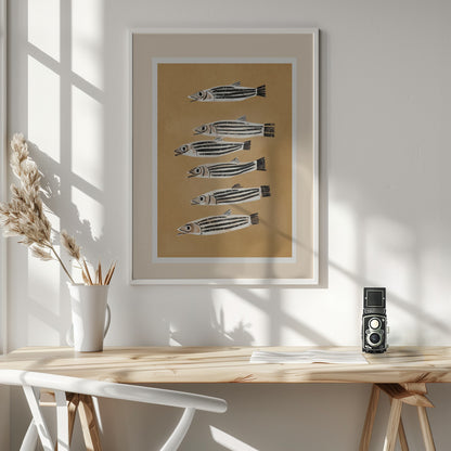 Minimal Fish Study - Poster / Art Print - interiör