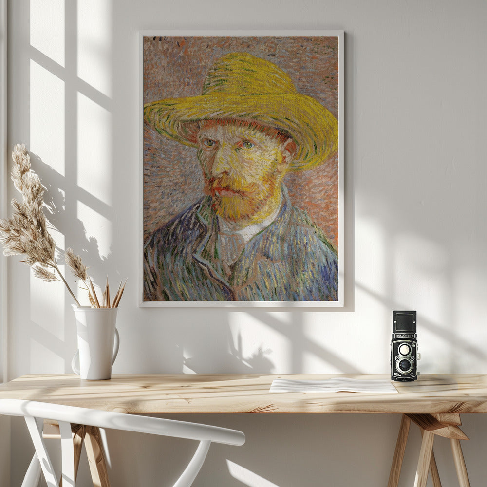 Self Portrait With Straw Hat - Poster / Art Print - interiör