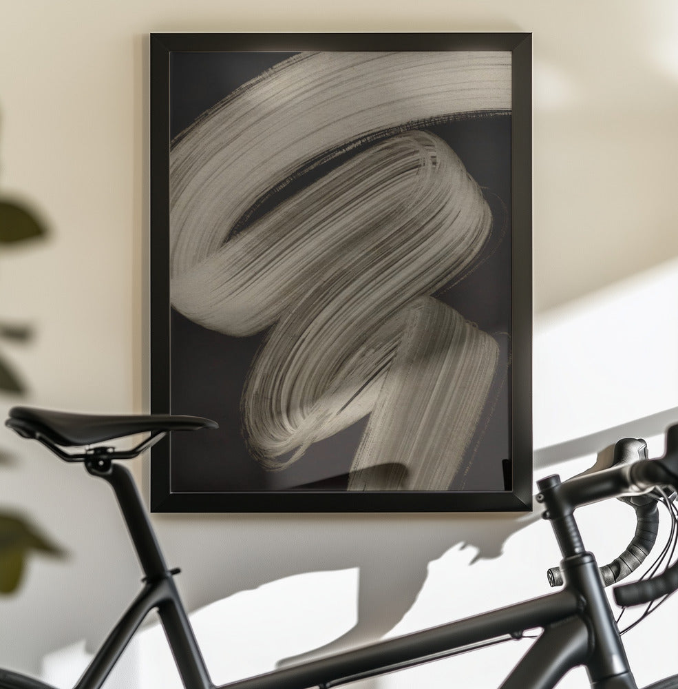 Beige strokes no 2 - Poster / Art Print - interiör