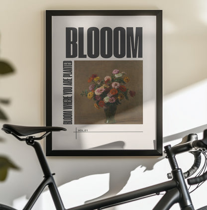 Vibrant Flower Still Life - Poster / Art Print - interiör