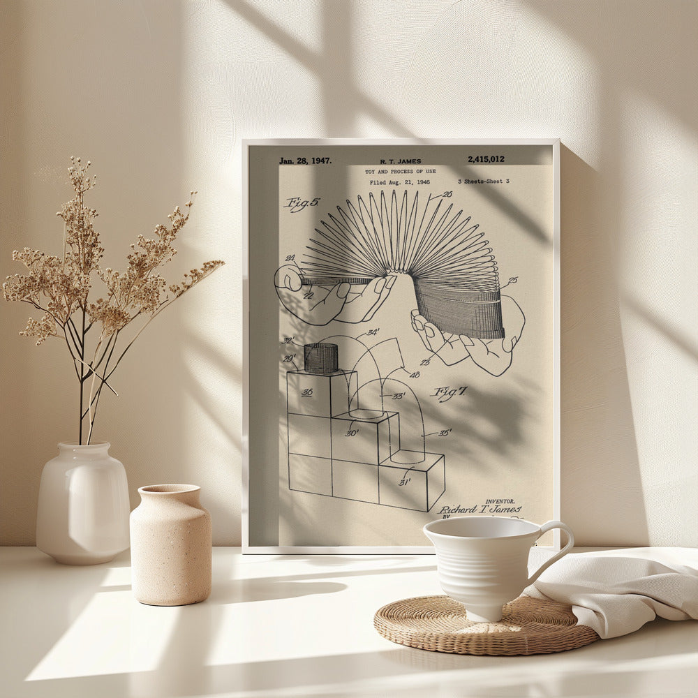 Toy and Process of Use Patent 1947 - Poster / Art Print - interiör