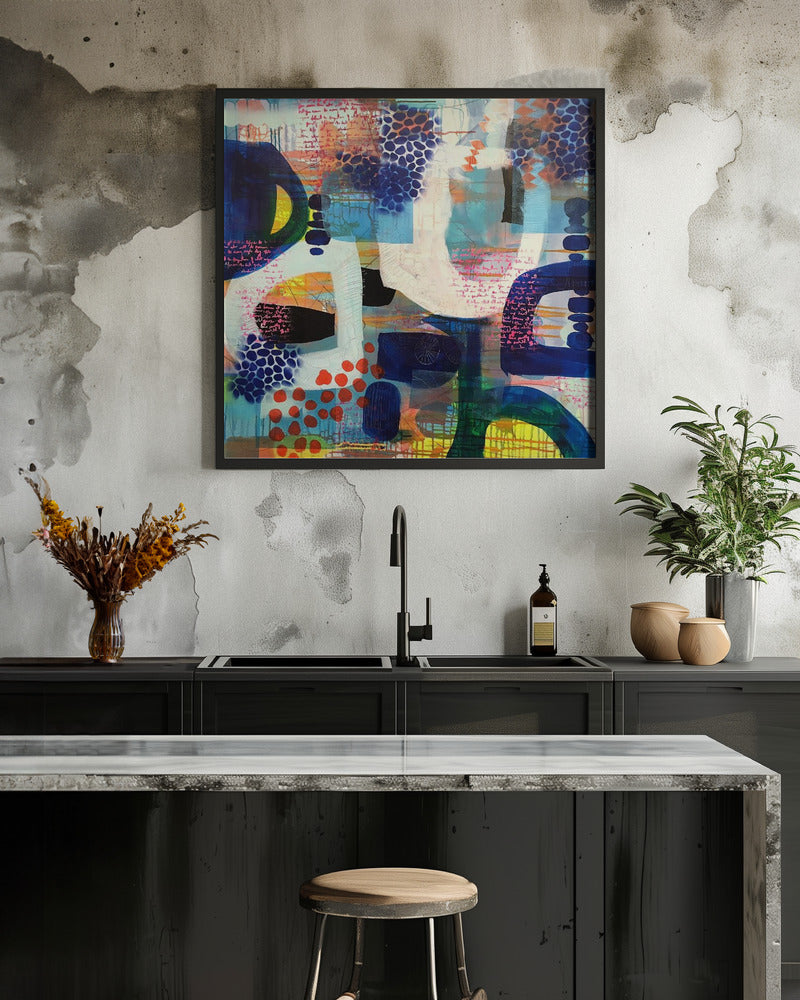 Vibrant Array of Geometric Shapes - Poster / Art Print - interiör