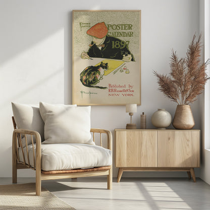 Edward Penfield Self Portrait - Poster / Art Print - interiör