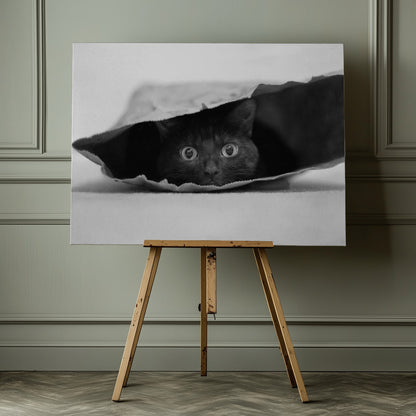 Cat in a bag - Poster / Art Print - interiör